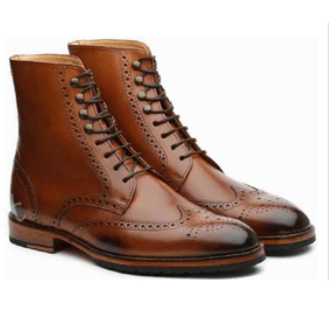 Leather Derby Boots Shoes